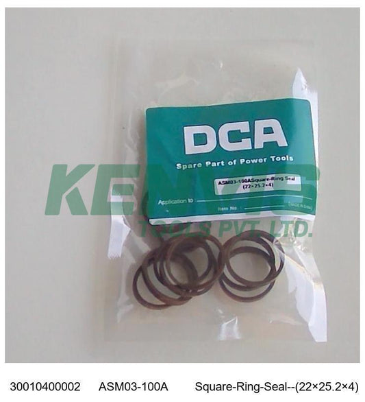 DCA Angle Grinder ASM03-100A Square-Ring Seal  (22×25.2×4) 30010400002